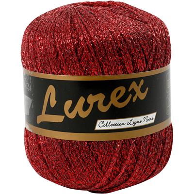 Creativ Company Lurex glitter garen, l: 160 m, rood, 25 gr/ 1 bol