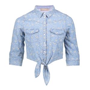 Geisha Meisjes jeans blouse broderie - blauw