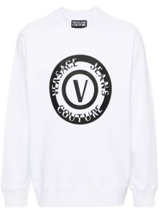 Versace Jeans Couture sweat en coton à logo imprimé - Blanc