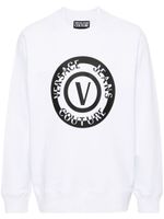 Versace Jeans Couture sweat en coton à logo imprimé - Blanc