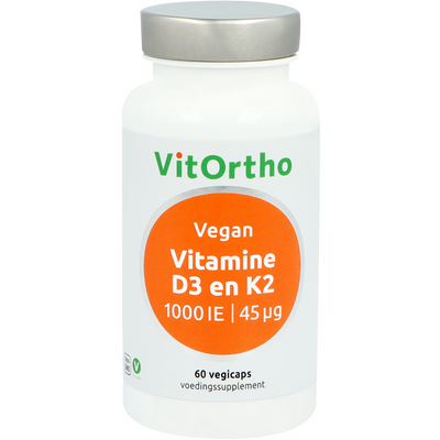 VitOrtho Vitamine D3 en K2 Vegan Capsules