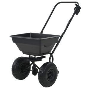 Strooiwagen duwmodel 15 L 92x46x70 cm PVC en staal