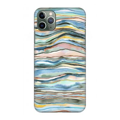 Watercolor Agate: Volledig geprint iPhone 11 Pro Max Hoesje