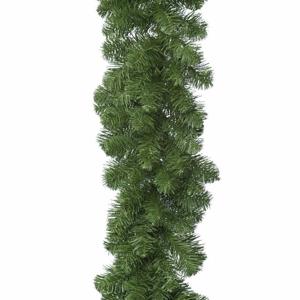 Decoris dennenslinger - 3x - groen - 270 x 9,5 cm - PVC - dennen guirlande