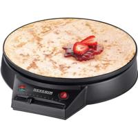 SEVERIN CM2198 - Crepiere diameter 30cm 1000W - Regelbare thermostaat - Inclusief crêpe spatel en houten deegverdeler - Zwart SEVERIN CM2198 - Crepiere diameter 30cm 1000W - Regelbare thermostaat - Inclusief crêpe spatel en houten deegverdeler - Zwart