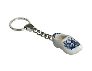 Sleutelhanger 1 klompje Delftsblauw Tulp 4cm