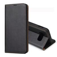 Dermis textuur PU horizontale Flip lederen case voor Galaxy S10 E met houder & kaartsleuven & portemonnee (zwart)