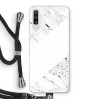 Biggest stripe: Samsung Galaxy A70 Transparant Hoesje met koord