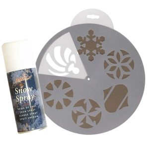 Kerst raamsjablonen/raamdecoratie - 6 vormen - met sneeuwspray