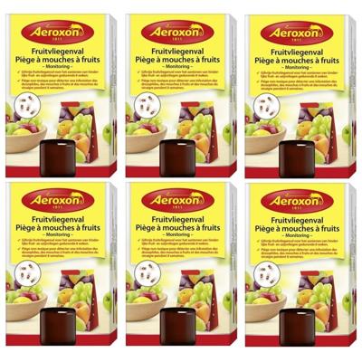 Aeroxon fruitvliegenval 40 ml - 6x - Fruitvliegjes vangers - Insectenbestrijding