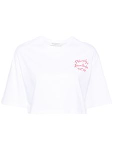 Philosophy Di Lorenzo Serafini t-shirt crop à logo imprimé - Blanc