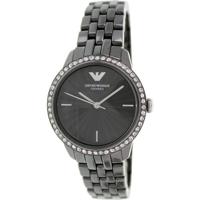 Emporio Armani quartz zwarte wijzerplaat roestvrij stalen dameshorloge AR1478