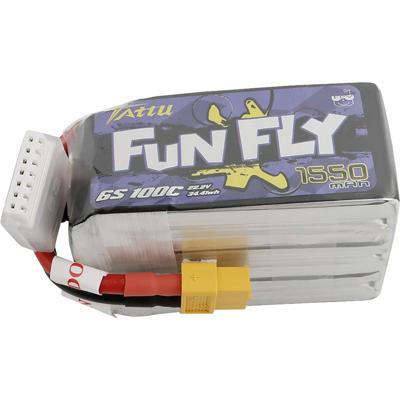 Tattu LiPo accupack 22.2 V 1550 mAh Aantal cellen: 6 100 C Softcase XT60