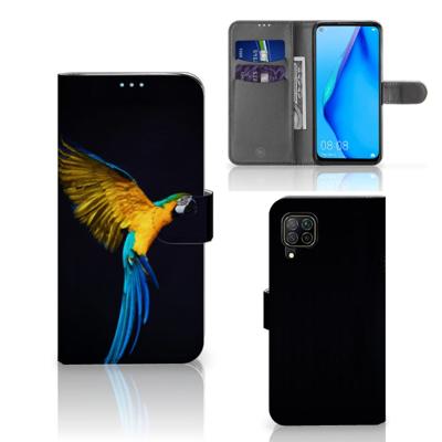 Huawei P40 Lite | Telefoonhoesje | Met pasjeshouder | Papegaai