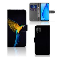 Huawei P40 Lite | Telefoonhoesje | Met pasjeshouder | Papegaai
