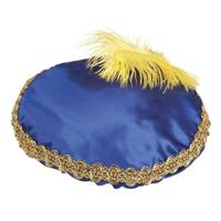 Pieten baret - met veer - blauw - voor kinderen - pietenmuts/baret - Sinterklaasfeest