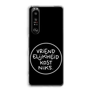 Vriendelijkheid: Sony Xperia 1 III Transparant Hoesje