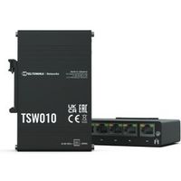 Teltonika TSW010 DIN Rain Switch 5 x Fast Ethernet (10/100) Power over Ethernet (PoE) Zwart - thumbnail