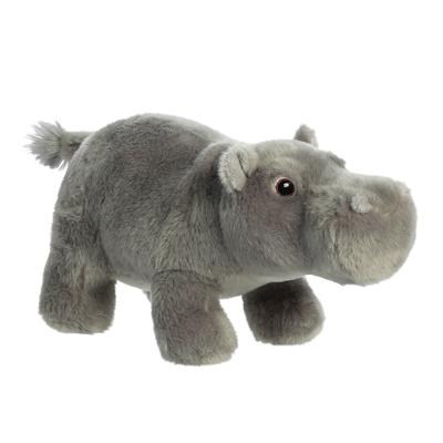 Aurora Pluche dieren knuffel nijlpaard - 14 x 27 cm - Knuffeldier