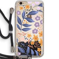 Flowers with blue leaves: iPhone 6 PLUS / 6S PLUS Transparant Hoesje met koord