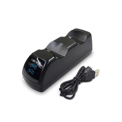 USB dual Charger Dock station met LED-indicator voor PS4 draadloze controller (zwart)