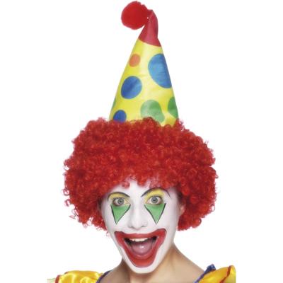 Smiffys Clown verkleed pruik met hoedje - rood haar - one size - volwassenen - clownspruik Smiffys Clown verkleed pruik met hoedje - rood haar - one size - volwassenen - clownspruik