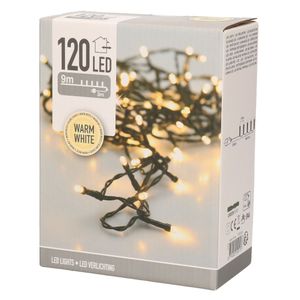 120 kerst led-lampjes warm wit voor buiten   -