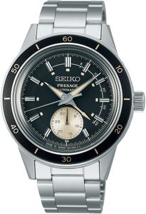 Seiko SSA449J1 Horloge Presage Automaat staal zilverkleurig-zwart 41 mm