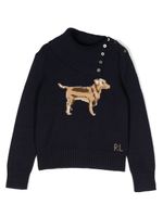 POLO RALPH LAUREN KIDS pull en maille intarsia - Bleu - thumbnail