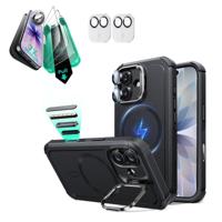 iPhone 17 Bundle Cyber Tough Magnetic Case (Camera Control, Stash Stand) and Armorite Screen Protector - Black iPhone 17 Bundle Cyber Tough Magnetic Case (Camera Control, Stash Stand) and Armorite Screen Protector - Black