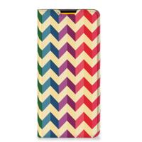 Samsung Galaxy M52 | Hoesje met Magneet | Zigzag Multi Color