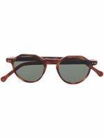 Lesca lunettes de soleil Icon à monture ronde - Marron