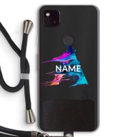 Abstract Spectrum: Pixel 4a 5G Transparant Hoesje met koord