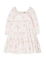 NEEDLE & THREAD KIDS robe à fleurs - Blanc