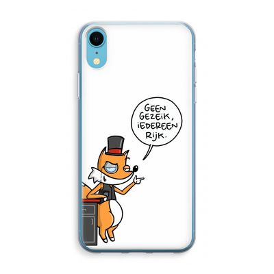 Geen Gezeik: iPhone XR Transparant Hoesje