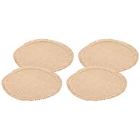 Placemats - 8x - D38 cm - gevlochten - beige - bohemian style - thumbnail