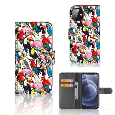 Apple iPhone 12 Mini | Telefoonhoesje | Met pasjeshouder | Birds