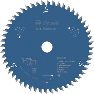 Bosch Accessoires Cirkelzaagblad Expert for Aluminium 168x20x1.8/1.2x52T - 2608901876