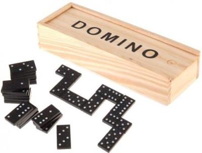 Engelhart Domino 28 stenen in houten kistje