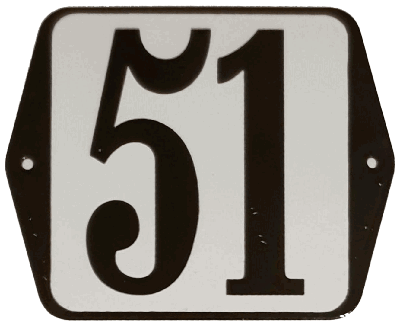 Huisnummer standaard nummer 51 - Warentuin mix