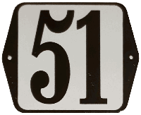 Huisnummer standaard nummer 51 - Warentuin mix