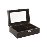 Juwelenkistje Home ESPRIT Bruin Donkerbruin Polyurethaan 25 x 16 x 8,5 cm