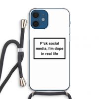 I'm dope: iPhone 12 mini Transparant Hoesje met koord