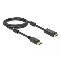 Delock 85956 DisplayPort-kabel DisplayPort / HDMI Aansluitkabel DisplayPort-stekker, HDMI-A-stekker 2 m Zwart Vergulde steekcontacten, 4K UHD