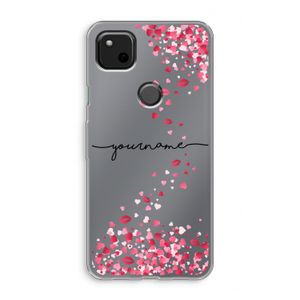 Hartjes en kusjes: Google Pixel 4a Transparant Hoesje