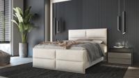 2dekans Opberg Boxspring Alba 140 x 200 Velvet Beige (Licht beschadigd)