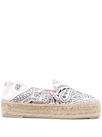 Manebi espadrilles à motif cachemire - Blanc