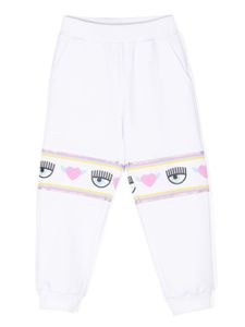 Chiara Ferragni Kids pantalon de jogging à coupe fuselée - Blanc