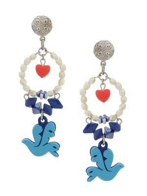 Amir Slama boucles d'oreilles Dove of Peace - Bleu