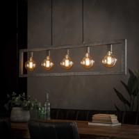 Hanglamp Allan 5-lamps, 120cm - Oud zilver - thumbnail